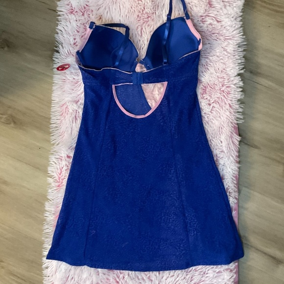 Lingerie-Nature’s intimates sheer lingerie,blue/pink, 36b - Picture 6 of 16